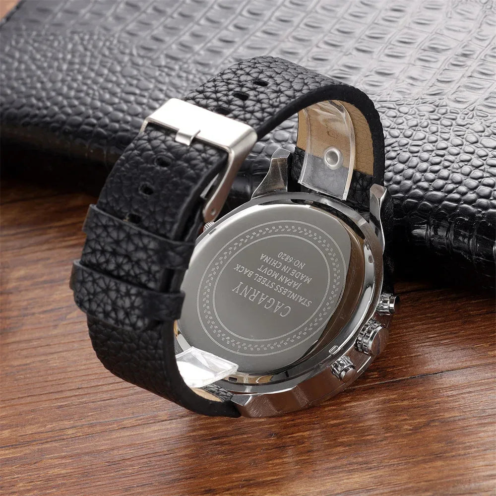 Classic Gold Men's Watch Top Brand Luxury | Large Dial Steel Band Quartz Wristwatch | 2026 Iced Out Watch Style | Relogio Masculino | Caratix - CaratixJewelry