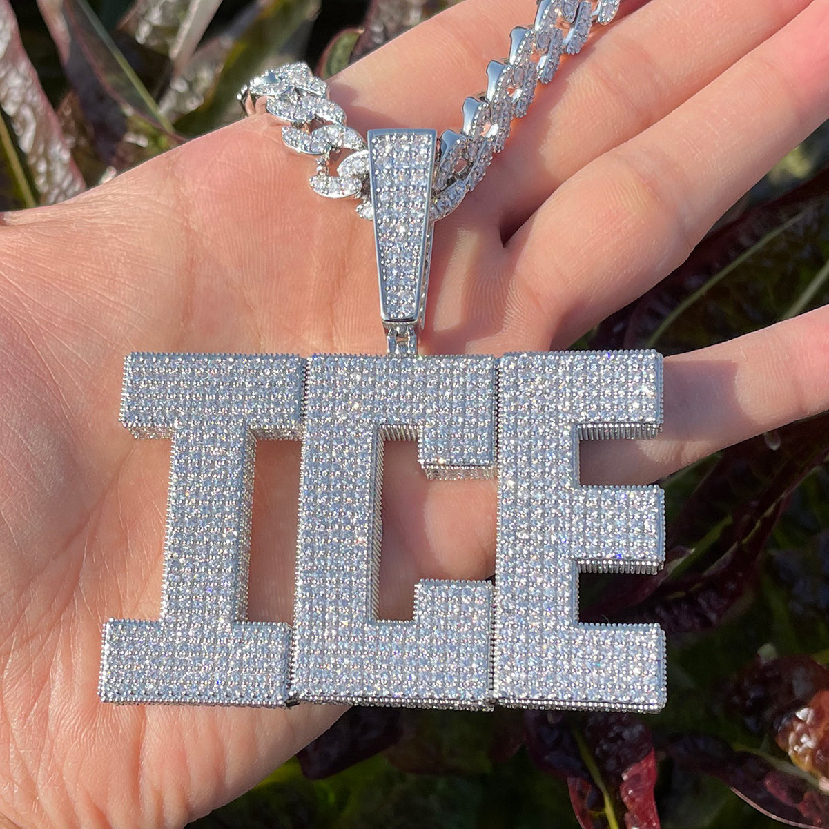 Solid Edition Iced Out Personalized Custom Name Necklace Pendant - Luxury Custom Jewelry