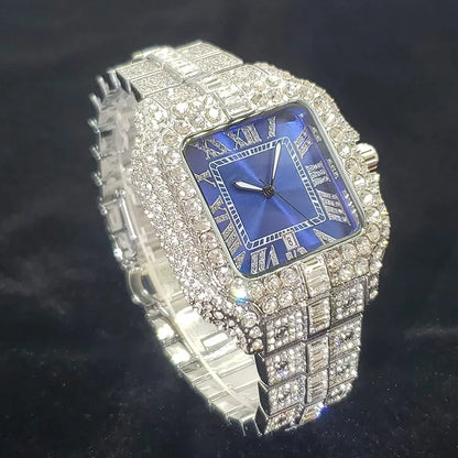 Luxury Brand Silver Watch for Men | Hip Hop Iced Out Original Reloj Hombre | Cool Shiny Jewelry Clock | 2026 Fashion Dropshipping | Caratix - CaratixJewelry