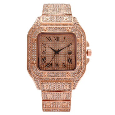 Luxury Unisex Watch for Men & Women | Hip Hop Iced Out Watch with Date | 2026 Relogio Reloj Quartz Wristwatch | Top Brand Drop Shipping | Caratix - CaratixJewelry
