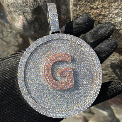 Disc Edition Iced Out Personalisierter Namensanhänger