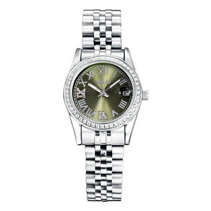 Luxury Women's Stainless Steel Watch | Japan Movement Ladies Quartz Wristwatch | Waterproof Calendar Iced Out Watch | Reloj Mujer | Caratix - CaratixJewelry
