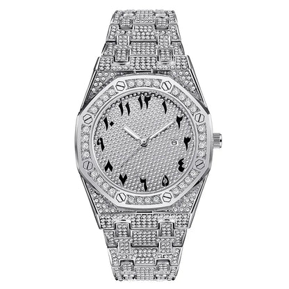 Luxury Full Iced Out Watch for Men | New Top Brand Hip Hop Quartz Wristwatch | Male Gold Silver Clock | 2026 Relogio Masculino | Drop Shipping | Caratix - CaratixJewelry