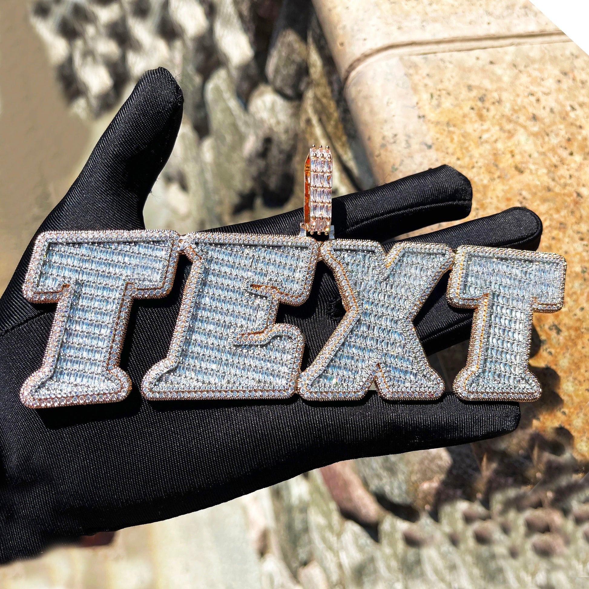 VVS Diamond Dance Iced Out Personalized Custom Name Necklace Pendant 