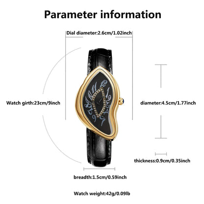 Luxury Alien-Inspired Twisted Men's Watch | Gothic Punk Y2K Iced Out Watch | Vintage Irregular Women's Niche Design | Quartz Punk Clock | Caratix - CaratixJewelry