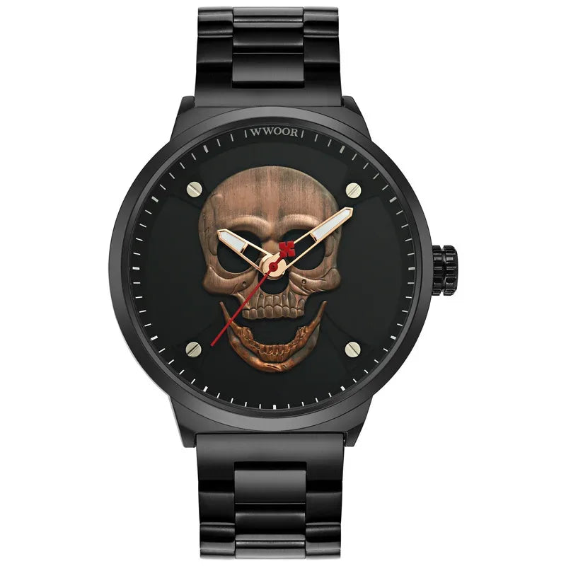 Luxury Skull Watch for Men | Creative Stainless Steel Sports Watch | Top Brand Waterproof Quartz Wristwatch | Iced Out Watch 2026 | Male Fashion Clock | Caratix - CaratixJewelry