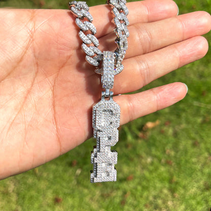 Stacked Letters Iced Out Personalized Custom Name Necklace Pendant – Luxury Hip Hop Jewelry for Men & Women