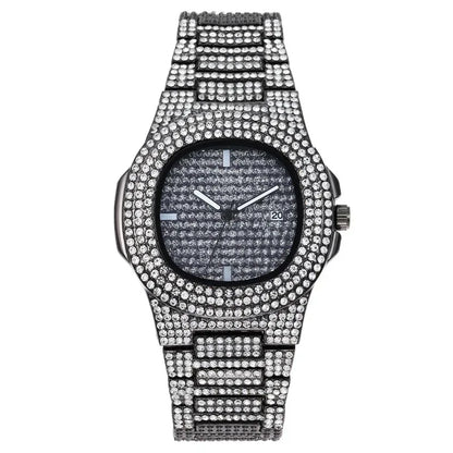 Luxury Unisex Watch for Men & Women | Hip Hop Iced Out Watch with Date | 2026 Relogio Reloj Quartz Wristwatch | Top Brand Drop Shipping | Caratix - CaratixJewelry