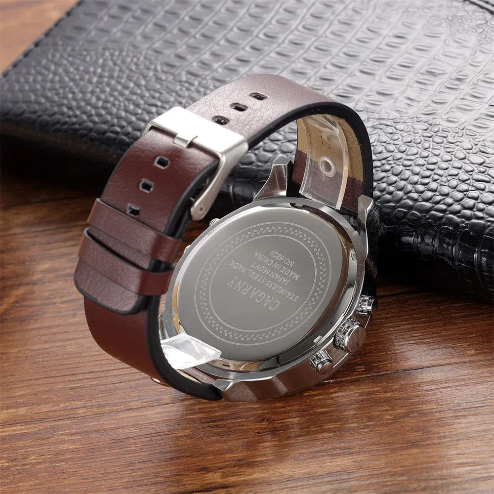 Classic Gold Men's Watch Top Brand Luxury | Large Dial Steel Band Quartz Wristwatch | 2026 Iced Out Watch Style | Relogio Masculino | Caratix - CaratixJewelry