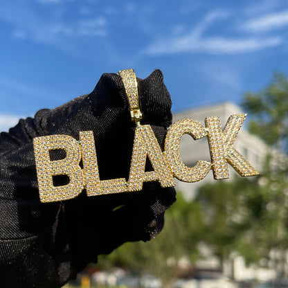 Pure Minimal Iced Out Personalized Custom Name Necklace Pendant - Luxury Custom Jewelry