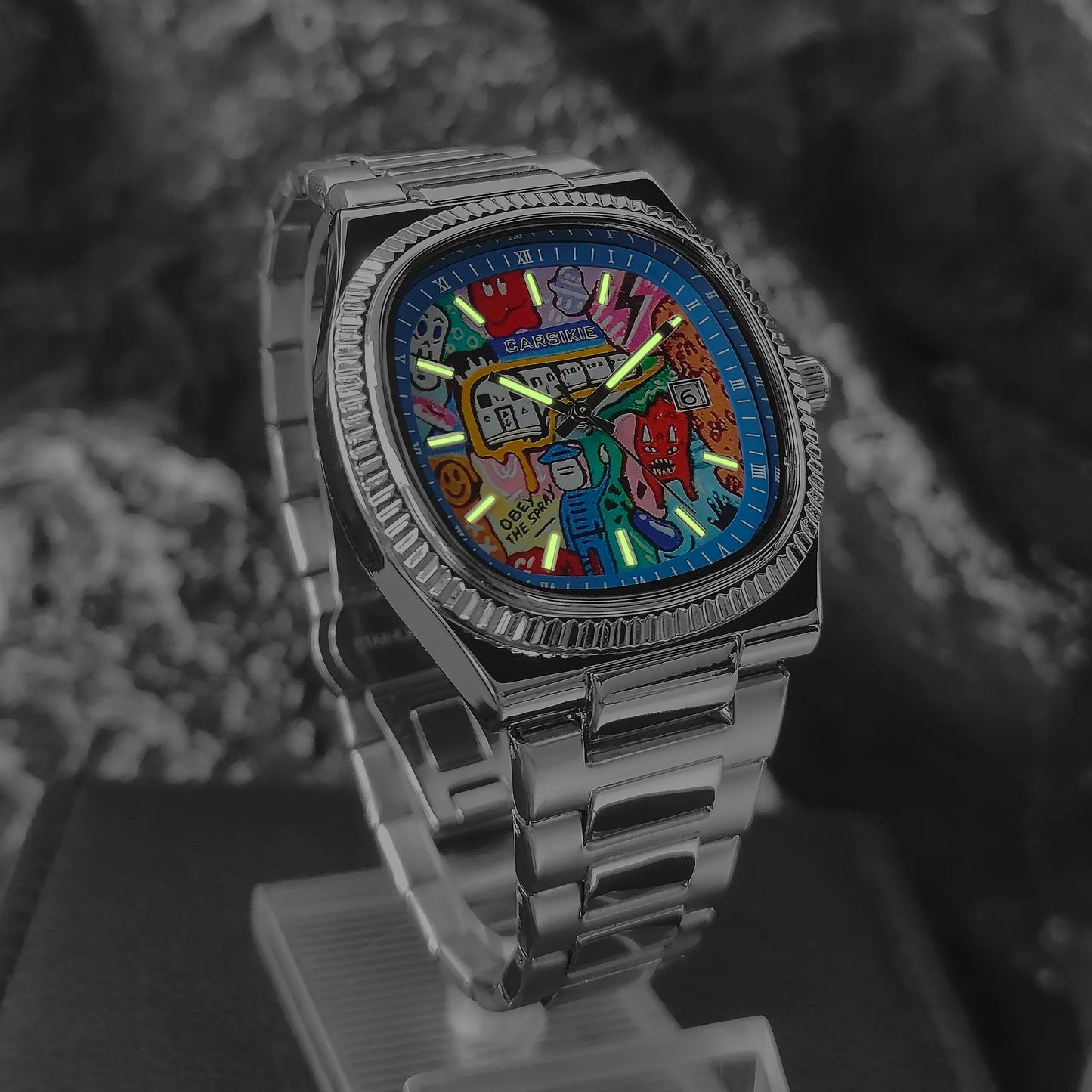 Luxury Men's Square Business Watch | High-End Stainless Steel Iced Out Watch | Waterproof Luminous Quartz Clock | 2026 Genuine Luxury Gift | Caratix - CaratixJewelry