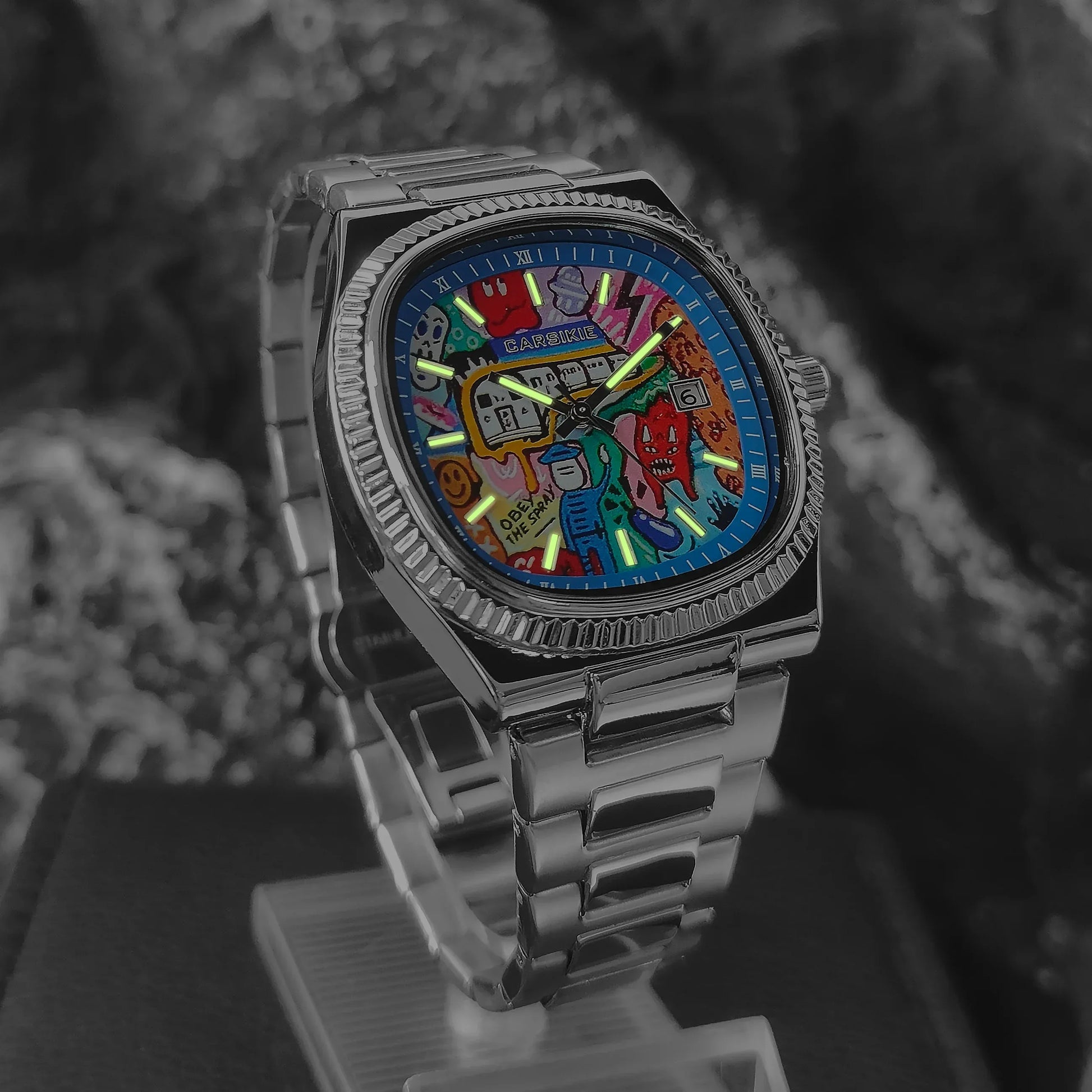 Luxury Men's Square Business Watch | High-End Stainless Steel Iced Out Watch | Waterproof Luminous Quartz Clock | 2026 Genuine Luxury Gift | Caratix - CaratixJewelry