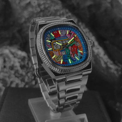 Luxury Men's Square Business Watch | High-End Stainless Steel Iced Out Watch | Waterproof Luminous Quartz Clock | 2026 Genuine Luxury Gift | Caratix - CaratixJewelry