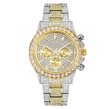 Luxury Six-Pin Men's Watch | Multifunctional Iced Out Watch | Stainless Steel Waterproof Quartz Wristwatch | Calendar Men’s Clock | Caratix - CaratixJewelry