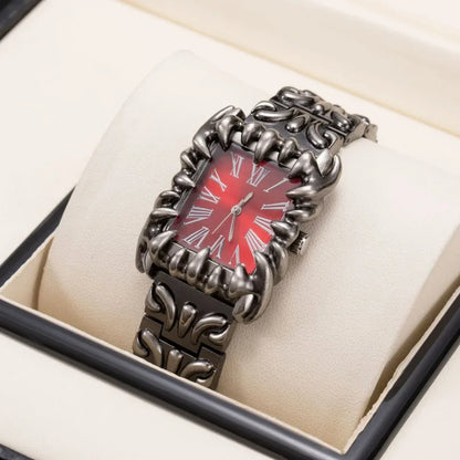 Luxury Claw Design Watch for Men & Women | Square Alabaster Roman Numeral Wristwatch | Iced Out Watch Gift | 2026 Relogio Dropshipping | Caratix - CaratixJewelry