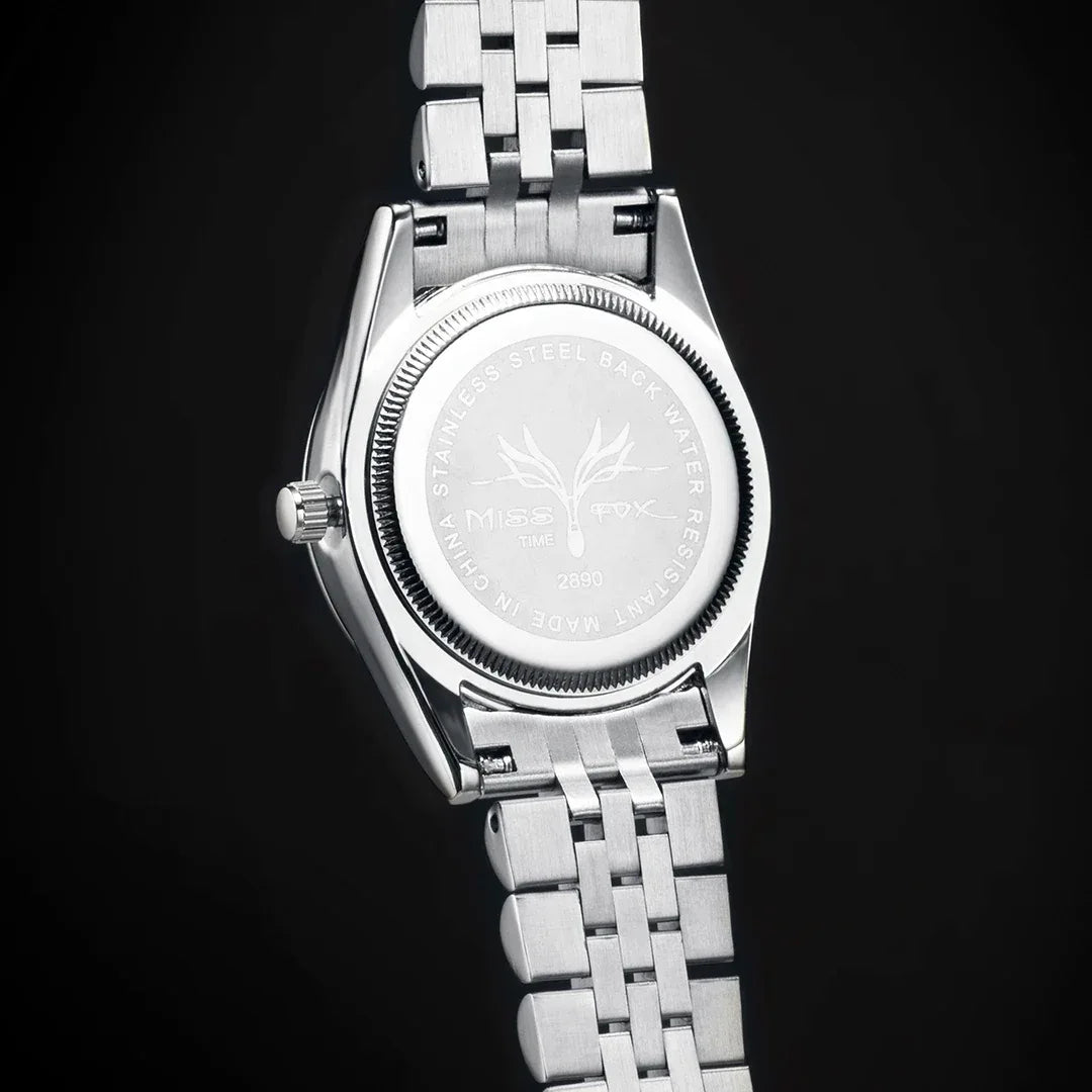 Luxury Women's Stainless Steel Watch | Japan Movement Ladies Quartz Wristwatch | Waterproof Calendar Iced Out Watch | Reloj Mujer | Caratix - CaratixJewelry