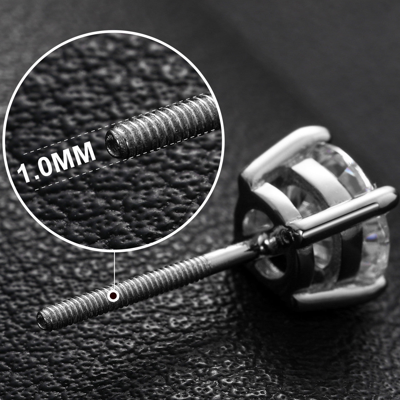 0.1ct Lab Diamond Sterling Silver Hip Hop Flooded Ice Earrings