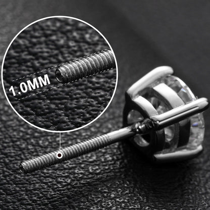 0.1ct Lab Diamond Sterling Silver Hip Hop Flooded Ice Earrings