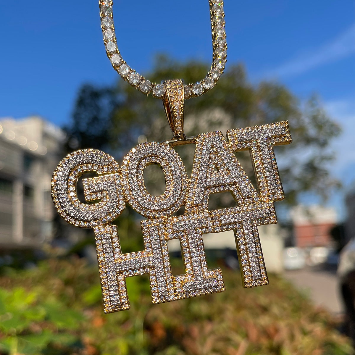 Tennis and Shine Iced Out Personalized Custom Name Necklace Pendant - Luxury Custom Jewelry