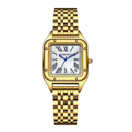 Luxury Fashion Couple's Watches | Stainless Steel Iced Out Watch Set for Men & Women | Matching Quartz Timepieces | Carati - CaratixJewelry