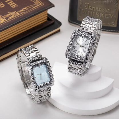 Luxury Claw Design Watch for Men & Women | Square Alabaster Roman Numeral Wristwatch | Iced Out Watch Gift | 2026 Relogio Dropshipping | Caratix - CaratixJewelry