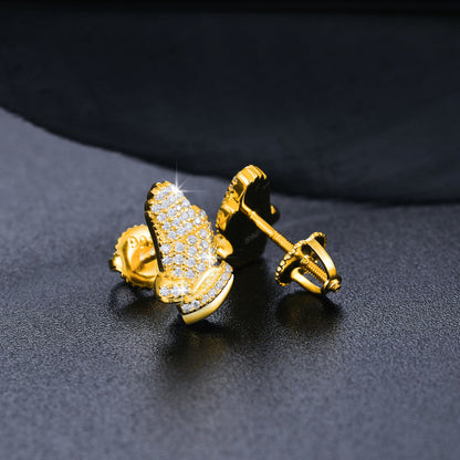 Hands of Prayer Genuine VVS Diamond Solid 925 Silver Bling Hip Hop Earrings – Iced Out Jewelry