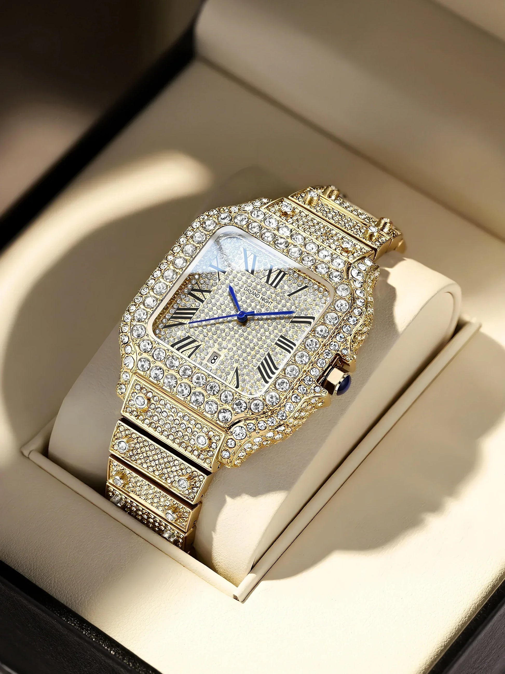 Luxury Men's Business Watch | Iced Out Watch for Christmas Gift | Stylish Casual Quartz Wristwatch | Fashionable Timepiece | Caratix - CaratixJewelry