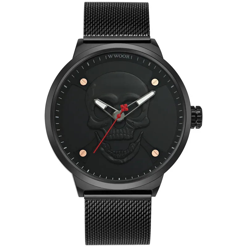 Luxury Skull Watch for Men | Creative Stainless Steel Sports Watch | Top Brand Waterproof Quartz Wristwatch | Iced Out Watch 2026 | Male Fashion Clock | Caratix - CaratixJewelry