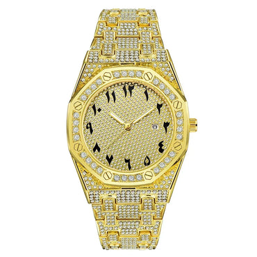 Luxury Full Iced Out Watch for Men | New Top Brand Hip Hop Quartz Wristwatch | Male Gold Silver Clock | 2026 Relogio Masculino | Drop Shipping | Caratix - CaratixJewelry
