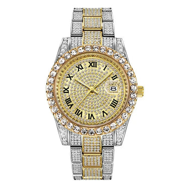 Luxury Top Brand Hip Hop Iced Out Watch | Full Men's Quartz Wristwatch | Reloj Hombre 2026 | Male Gold Clock Gift | Drop Shipping | Caratix - CaratixJewelry