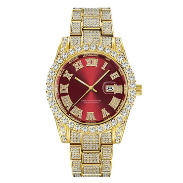Luxury Top Brand Hip Hop Iced Out Watch | Full Men's Quartz Wristwatch | Reloj Hombre 2026 | Male Gold Clock Gift | Drop Shipping | Caratix - CaratixJewelry
