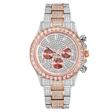 Luxury Six-Pin Men's Watch | Multifunctional Iced Out Watch | Stainless Steel Waterproof Quartz Wristwatch | Calendar Men’s Clock | Caratix - CaratixJewelry