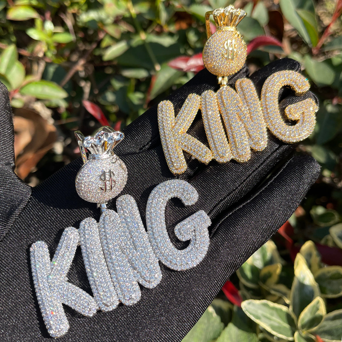 Bag Chaser Drip Iced Out Personalized Custom Name Necklace Pendant - Luxury Custom Jewelry