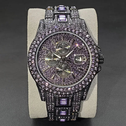 Men's New Green Luxury Watch | Unique Bling Iced Out Watch | Waterproof Luminous Hip Hop Clock | Relogios Masculino | Caratix - CaratixJewelry