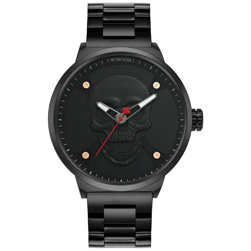 Luxury Skull Watch for Men | Creative Stainless Steel Sports Watch | Top Brand Waterproof Quartz Wristwatch | Iced Out Watch 2026 | Male Fashion Clock | Caratix - CaratixJewelry