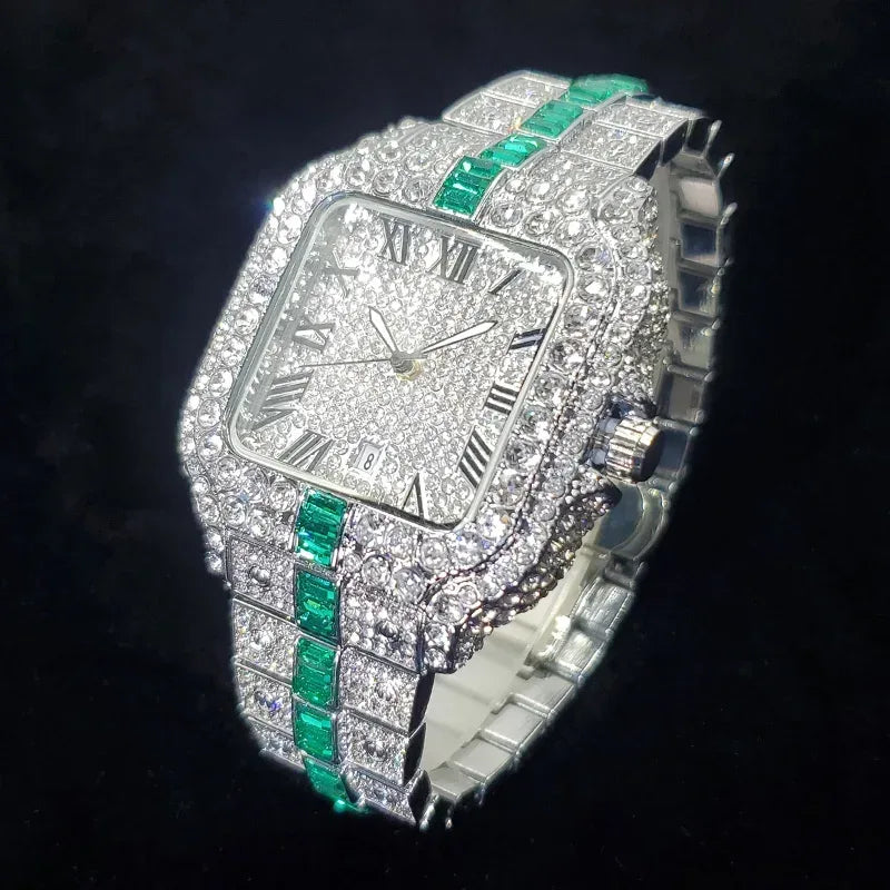 Luxury Designer Style Watch for Men | Hip Hop Iced Out Rapper Accessory | 2026 Bling Quartz Wristwatch | Gift for Hip Hop Lover | Caratix - CaratixJewelry