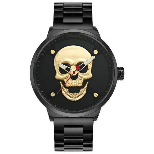 Luxury Skull Watch for Men | Creative Stainless Steel Sports Watch | Top Brand Waterproof Quartz Wristwatch | Iced Out Watch 2026 | Male Fashion Clock | Caratix - CaratixJewelry