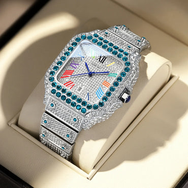 Luxury Men's Business Watch | Iced Out Watch for Christmas Gift | Stylish Casual Quartz Wristwatch | Fashionable Timepiece | Caratix - CaratixJewelry