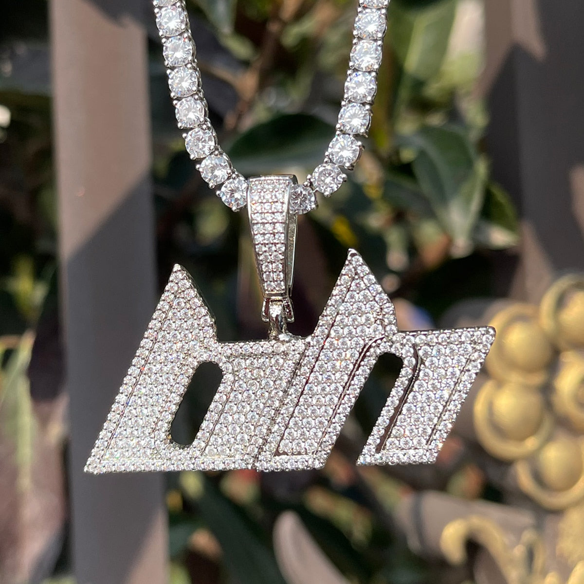Luxury Font VVS Iced Out Personalized Custom Name Necklace Pendant