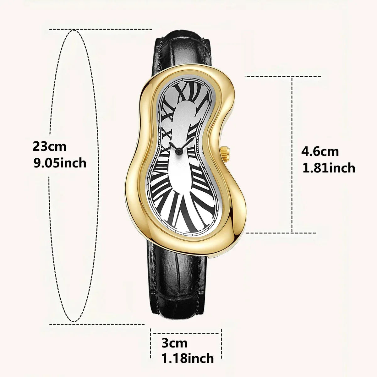 Luxury Melting Twisted Watch | Irregular Shaped Y2K Fashion Clock | Retro Niche Men's Quartz Wristwatch | Ins Style Iced Out Watch | Caratix - CaratixJewelry