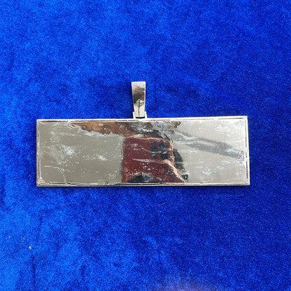 Plate Design VVS Shine Iced Out Personalized Custom Name Necklace Pendant - Luxury Custom Jewelry