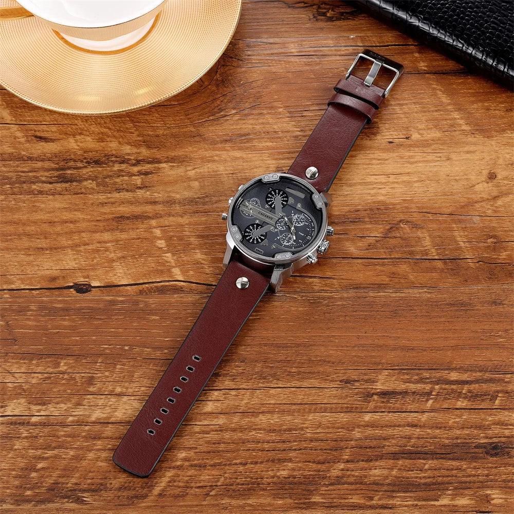 Classic Gold Men's Watch Top Brand Luxury | Large Dial Steel Band Quartz Wristwatch | 2026 Iced Out Watch Style | Relogio Masculino | Caratix - CaratixJewelry