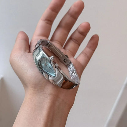 Teardrop Bracelet Watch for Women | Millennium Wind Light Luxury Iced Out Watch | Senior Sense Antique Quartz Clock | Female Couple Gift | Caratix - CaratixJewelry