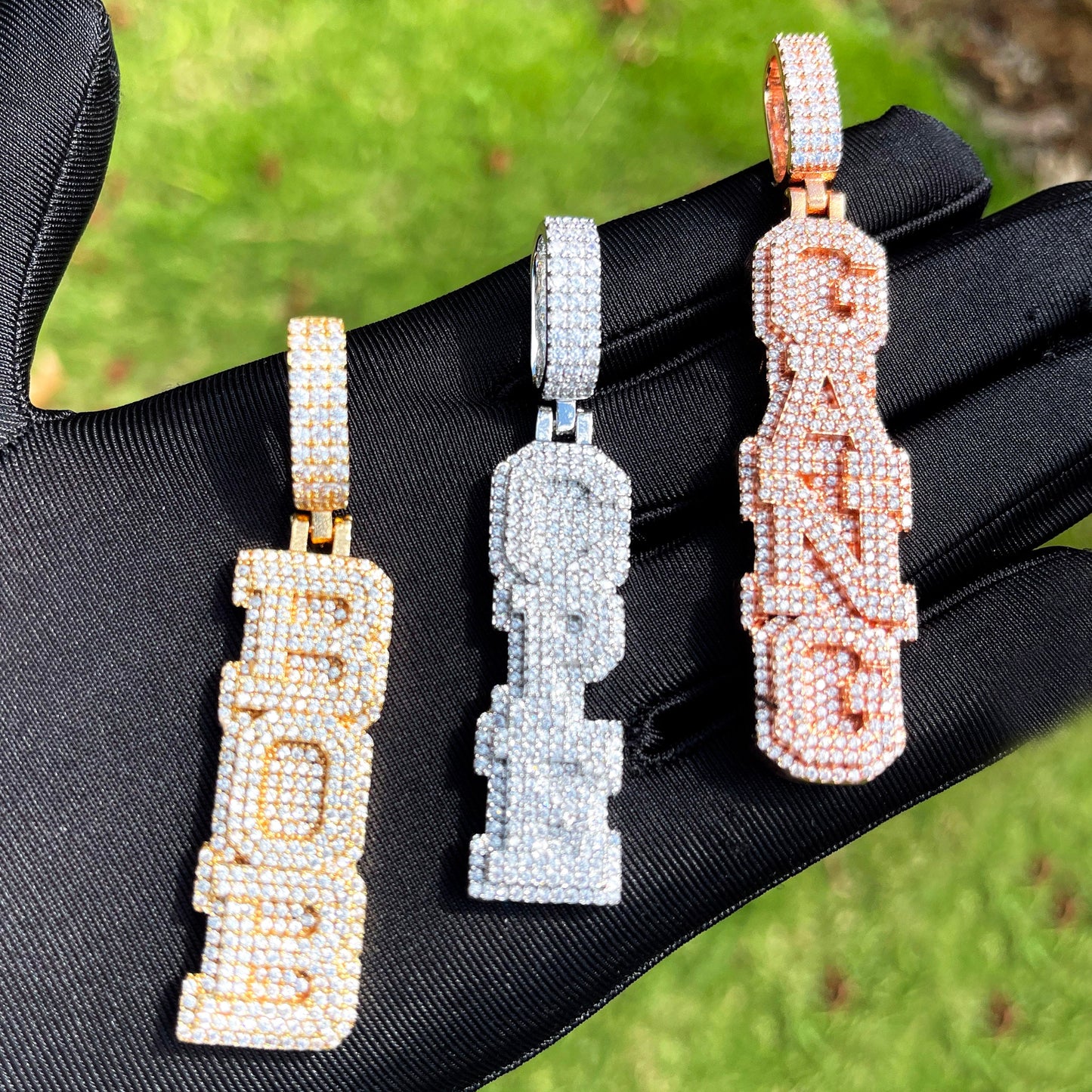 Stacked Letters Iced Out Personalized Custom Name Necklace Pendant – Luxury Hip Hop Jewelry for Men & Women