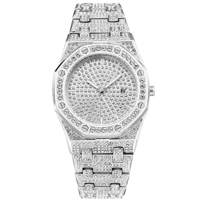 Luxury Full Iced Out Watch for Men | New Top Brand Hip Hop Quartz Wristwatch | Male Gold Silver Clock | 2026 Relogio Masculino | Drop Shipping | Caratix - CaratixJewelry