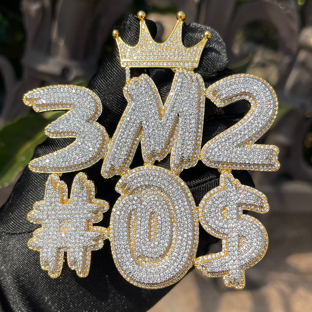 King Style Customize Anything Iced Out Personalized Custom Name Necklace Pendant