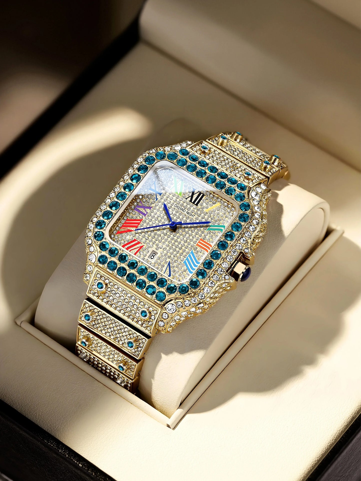 Luxury Men's Business Watch | Iced Out Watch for Christmas Gift | Stylish Casual Quartz Wristwatch | Fashionable Timepiece | Caratix - CaratixJewelry