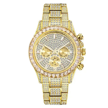 Luxury Six-Pin Men's Watch | Multifunctional Iced Out Watch | Stainless Steel Waterproof Quartz Wristwatch | Calendar Men’s Clock | Caratix - CaratixJewelry