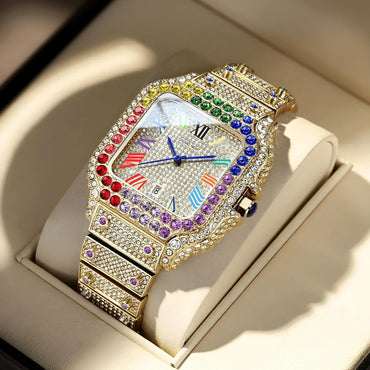 Luxury Men's Business Watch | Iced Out Watch for Christmas Gift | Stylish Casual Quartz Wristwatch | Fashionable Timepiece | Caratix - CaratixJewelry