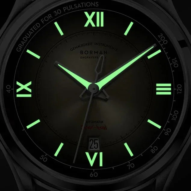 Luxury Men's Automatic Watch | Mechanical Gradient Dial Iced Out Watch | 2026 Fashion Waterproof Sapphire Wristwatch | Auto Date Male Dress Clock | Caratix - CaratixJewelry